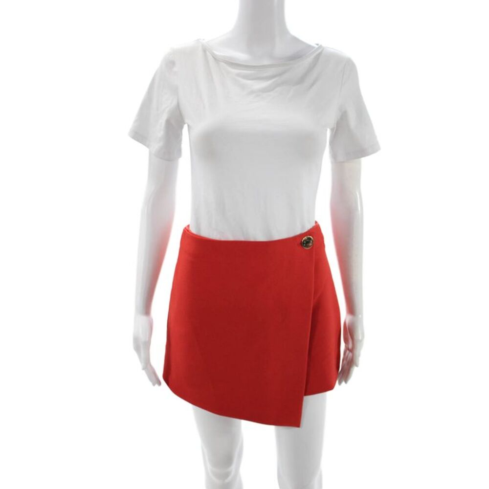Toccin Womens Red Wrap Skort Short Size 2